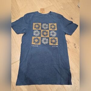 New Vans Navy Floral Graphic Tee Sz S
